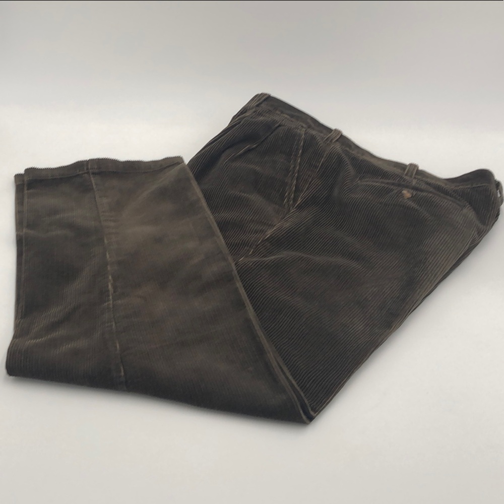 St. John Brown Corduroy Pants 42”x32”with Ribbed Texture
